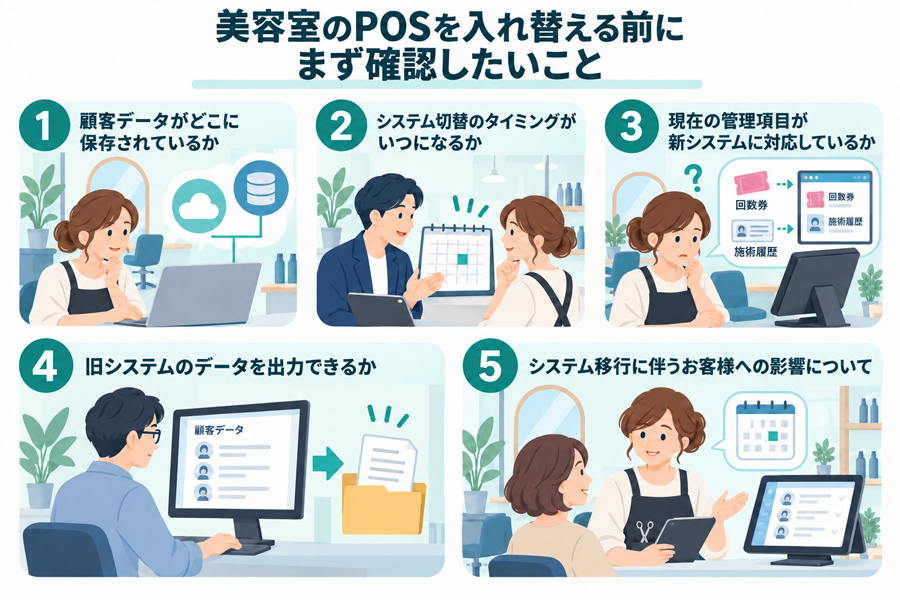 美容室のPOSを入れ替える前にまず確認したい5つのこと